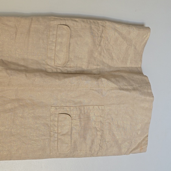 J.Crew linen shift dress with grommets Gold - Picture 5 of 12